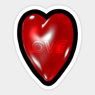 Love Red Heart BFF Sticker